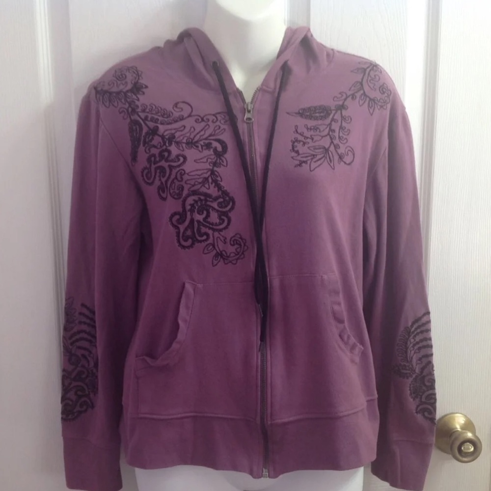 Plum purple embroidered jacket